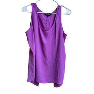 Express Lavender Open Back Blouse Women’s Size L Short Sleeve Top
